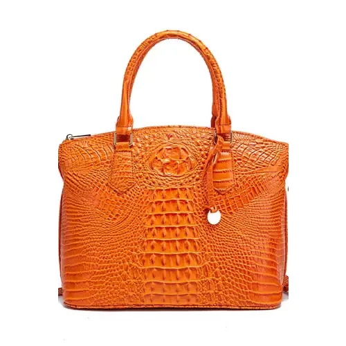 Stylish Crocodile-Pattern Leather Handbag