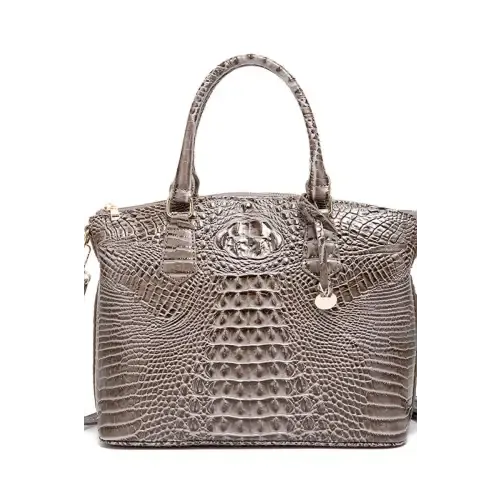 Stylish Crocodile-Pattern Leather Handbag