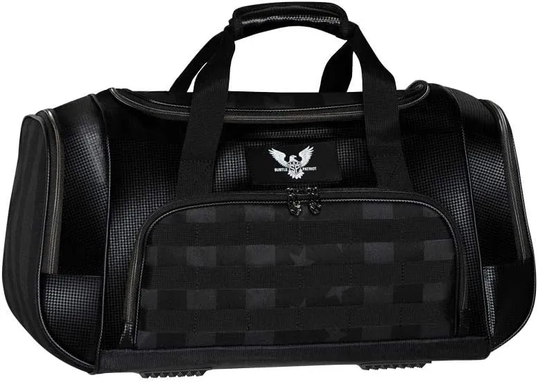 Subtle Patriot Covert Hybrid Duffle Bag – Concealed Carry Duffle Bag/Convertible for Travel, Gym & Work/Collapsible & Water Resistant (Covert Black)