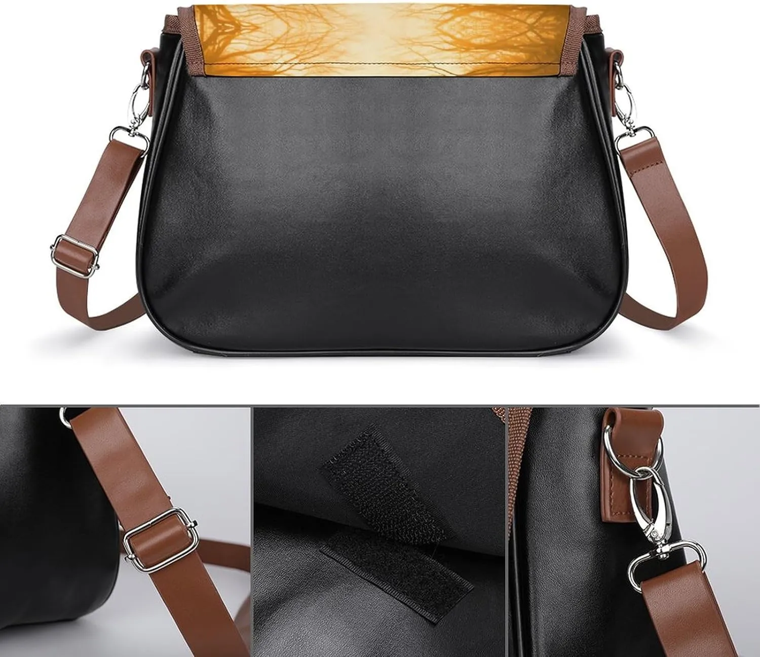 Sugar Skulls Crossbody Bags for Women,PU Leather Tote Bag for Women,Shoulder Bag Purse for Work Shopping Travel