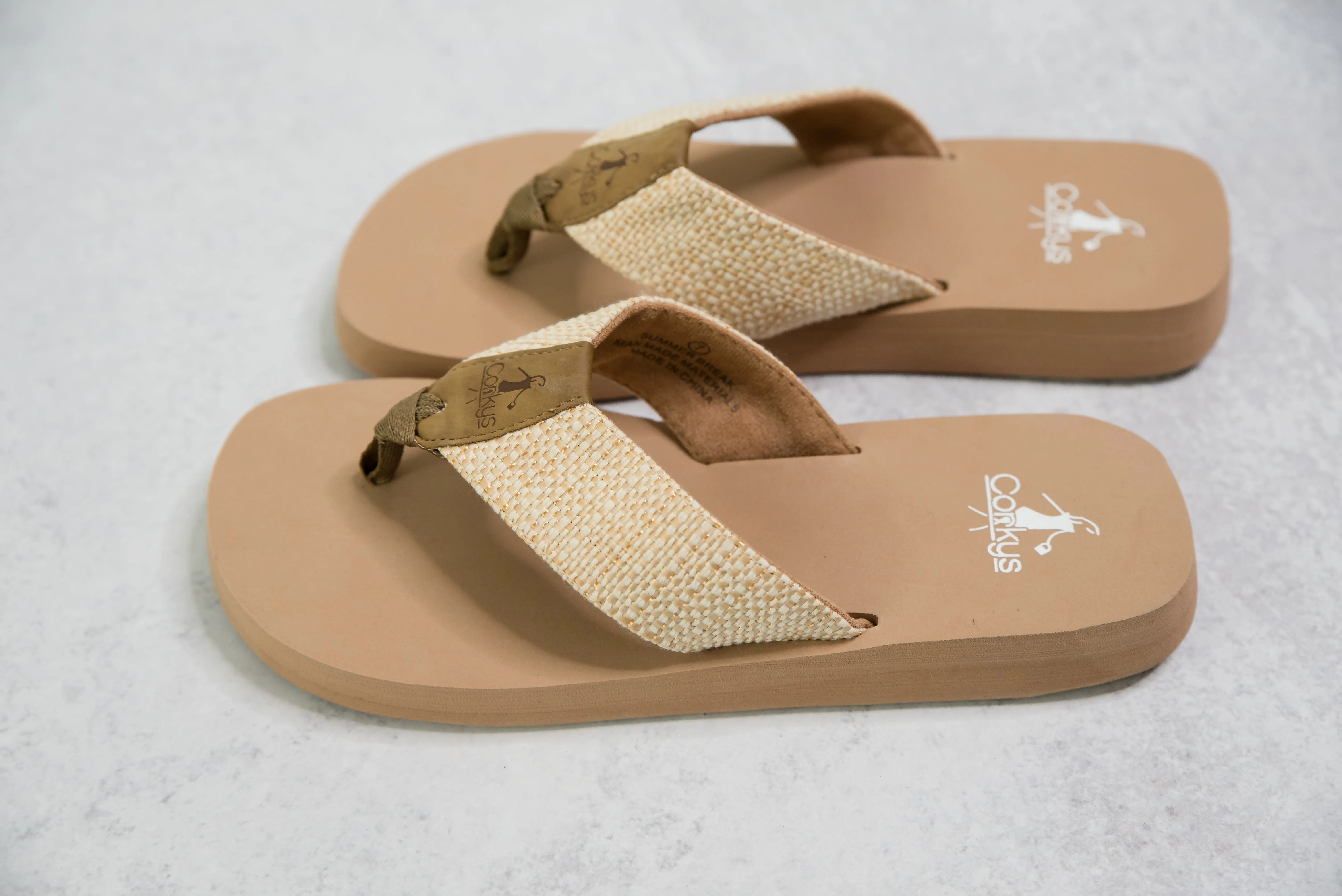 Summer Break Sandals in Raffia