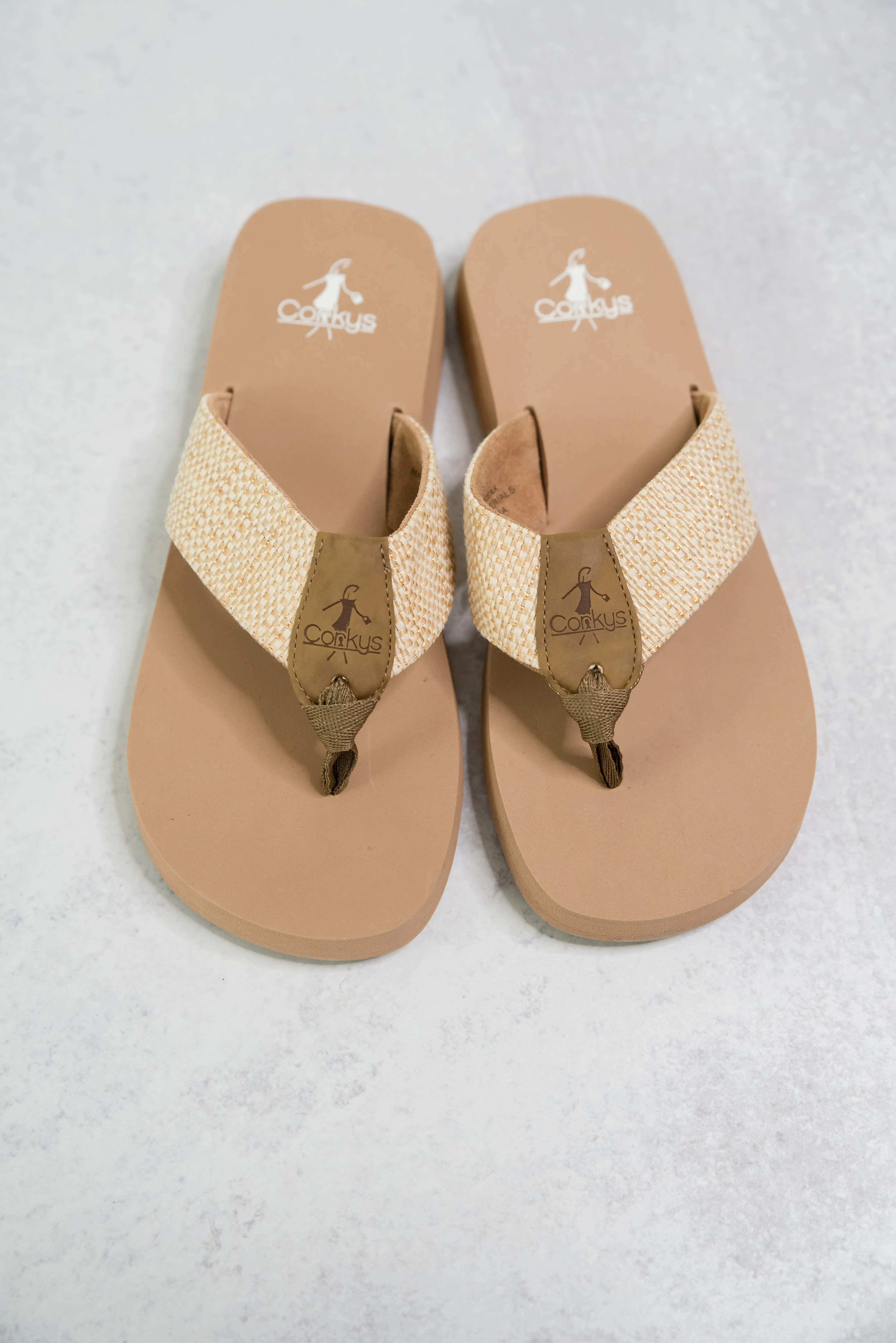 Summer Break Sandals in Raffia