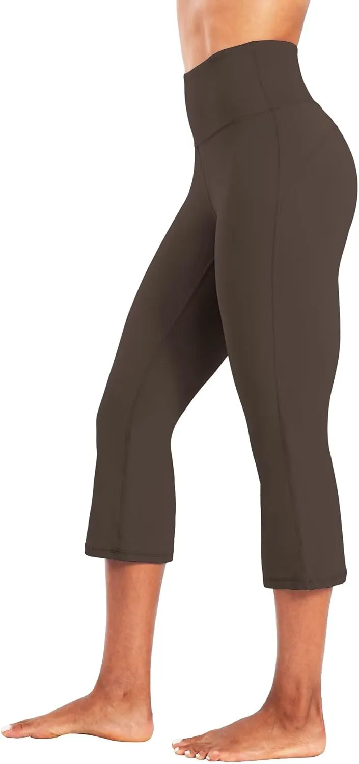 Sunzel High Waist Mini Flared Leggings for Women, Tummy Control Casual Flare Yoga Pants for Yoga Workout Gym