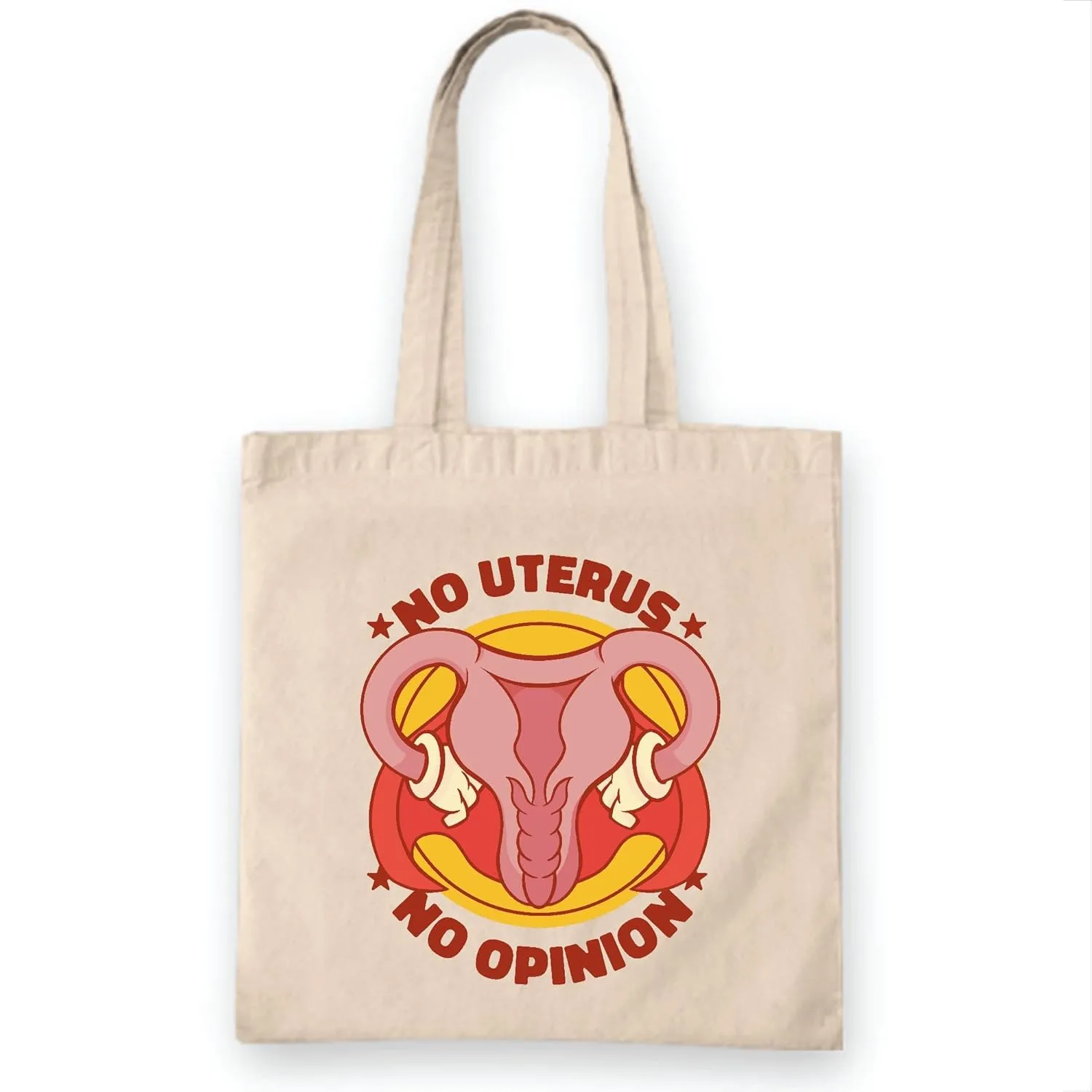 Superhero Uterus Gift for Female Empowerment Art Prints and Merge Products White Multicolor Canvas Tote Bag