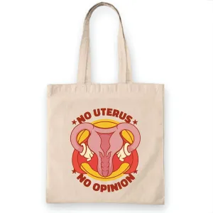Superhero Uterus Gift for Female Empowerment Art Prints and Merge Products White Multicolor Canvas Tote Bag