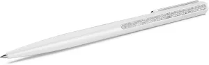 Swarovski Crystal Shimmer ballpoint pen, White lacquered, Chrome finished