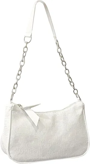 SweatyRocks Women's Floral Pattern Chain Strap Shoulder Bags Casual Hobo Hand Bag Clutch Purse