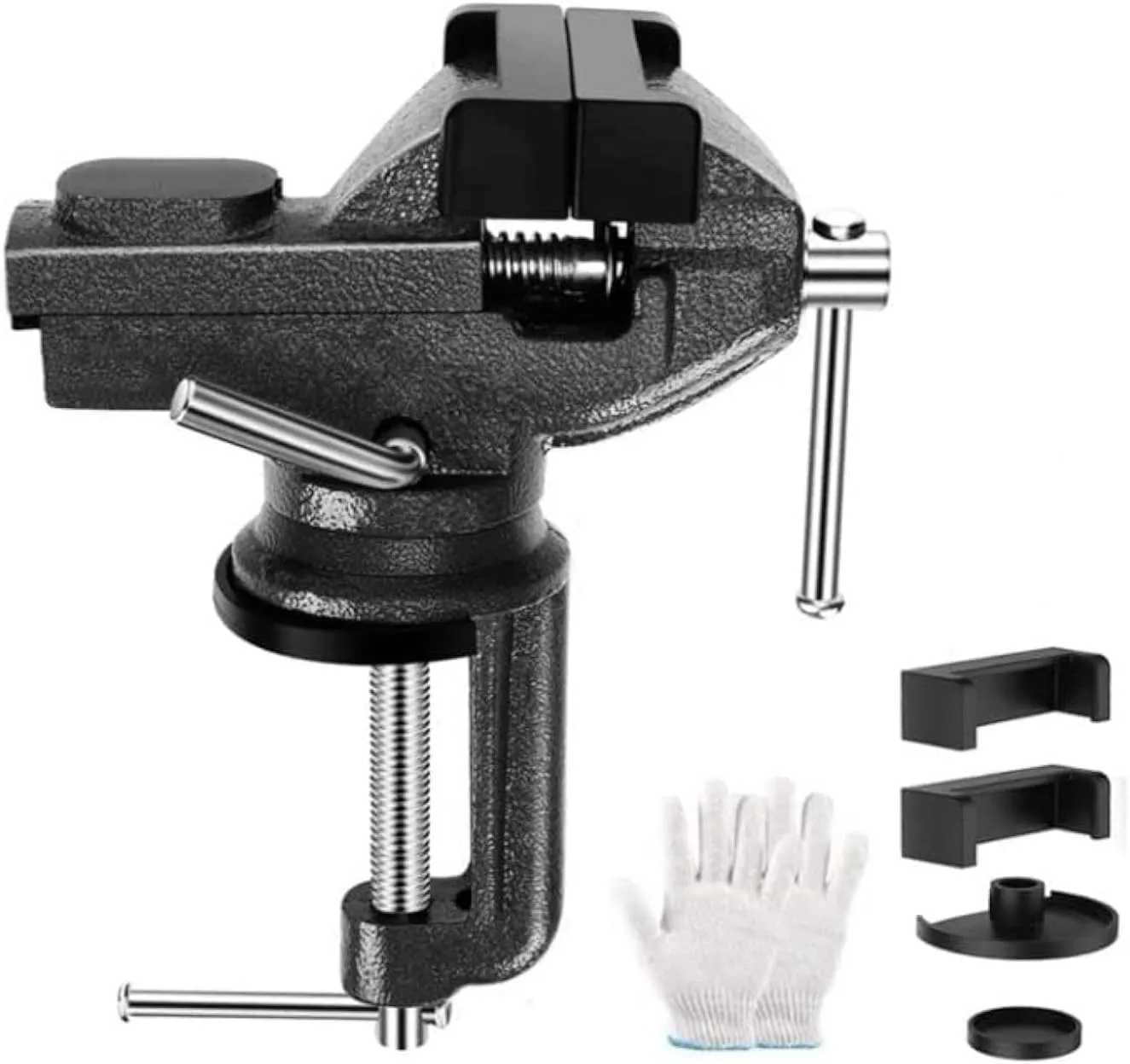 Table Vise Home Vise Clamp-On Vise, 2.5" black