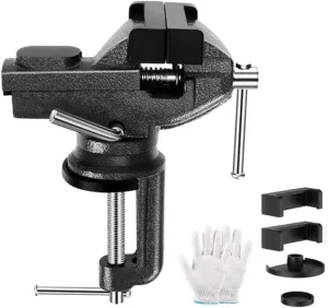 Table Vise Home Vise Clamp-On Vise, 2.5" black