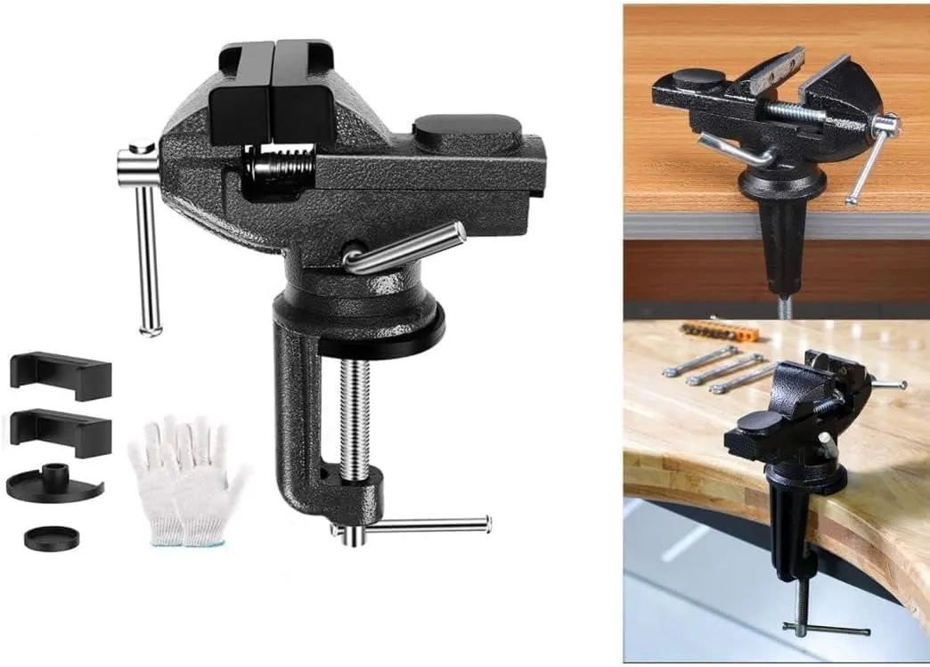 Table Vise Home Vise Clamp-On Vise, 2.5" black