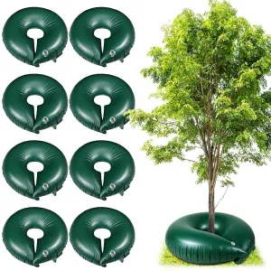 TaoBary 8 Pack 20 Gallon Tree Watering Ring Tree Watering Bag Slow Release PVC Drip Irrigation Water Pouch Automatic Drip System for Planting Gardening Trees and Shrubs