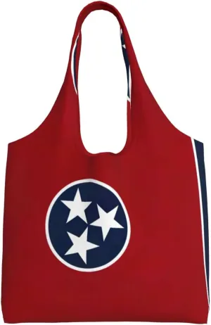 Tennessee flag print Women Shoulder Canvas Tote Handbag Work Bag for Women Lady Casual Tote's Handbag