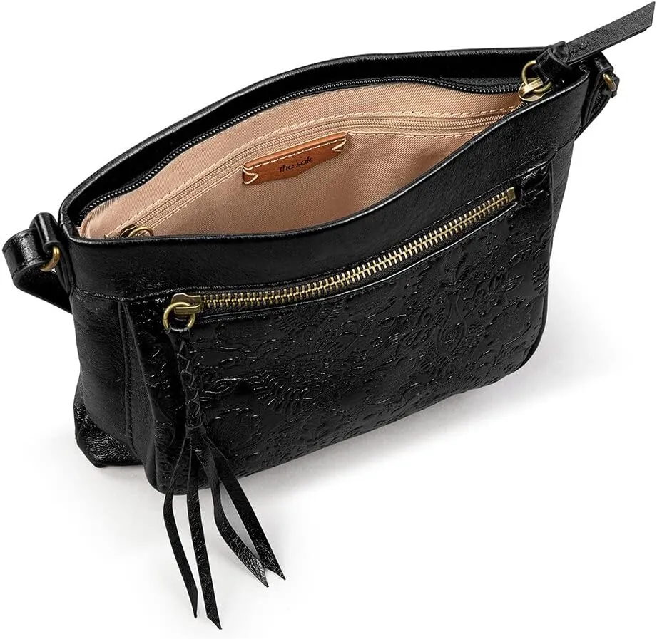 The Sak Womens Sanibel Leather Mini CrossBody Bag