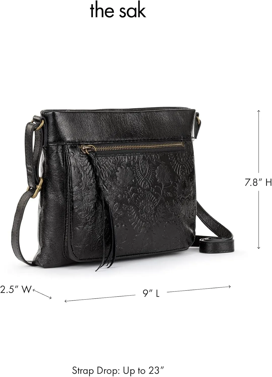 The Sak Womens Sanibel Leather Mini CrossBody Bag