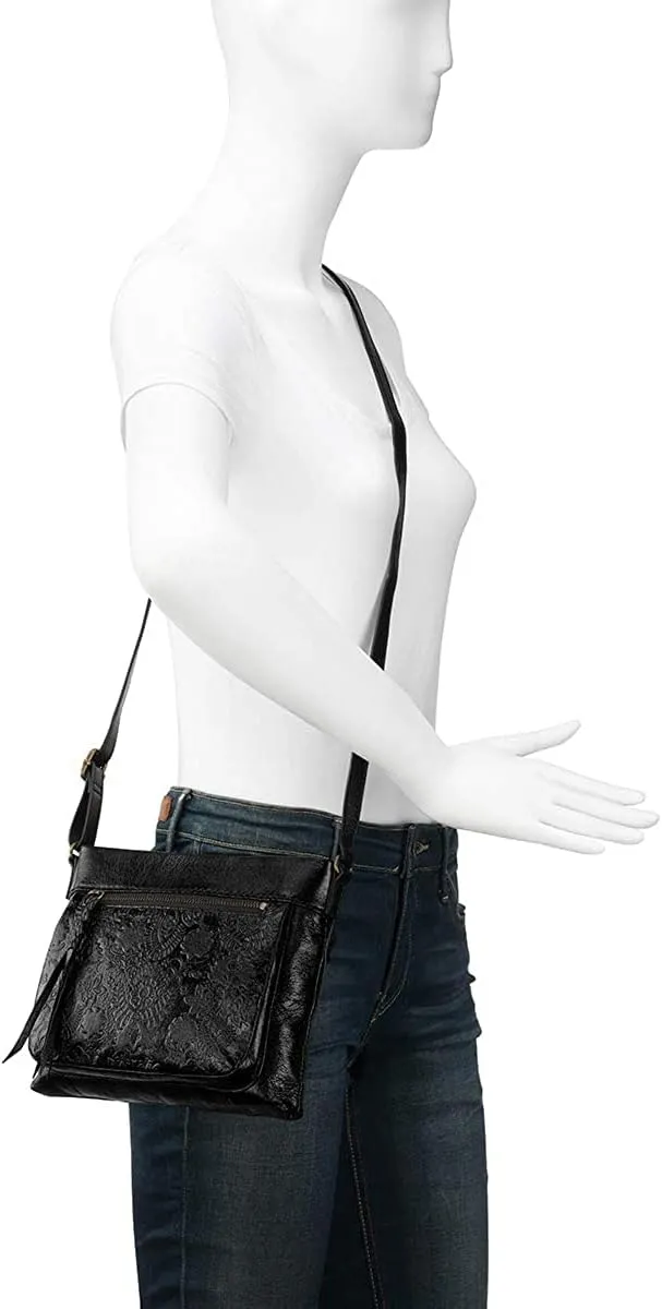 The Sak Womens Sanibel Leather Mini CrossBody Bag