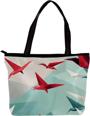 The Tote Bag For Women,Purses For Women,Handbags For Women,Abstract Paper Cranes Handbags