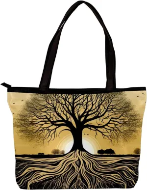 The Tote Bag For Women,Purses For Women,Handbags For Women,African Grassland Tree Root Handbags