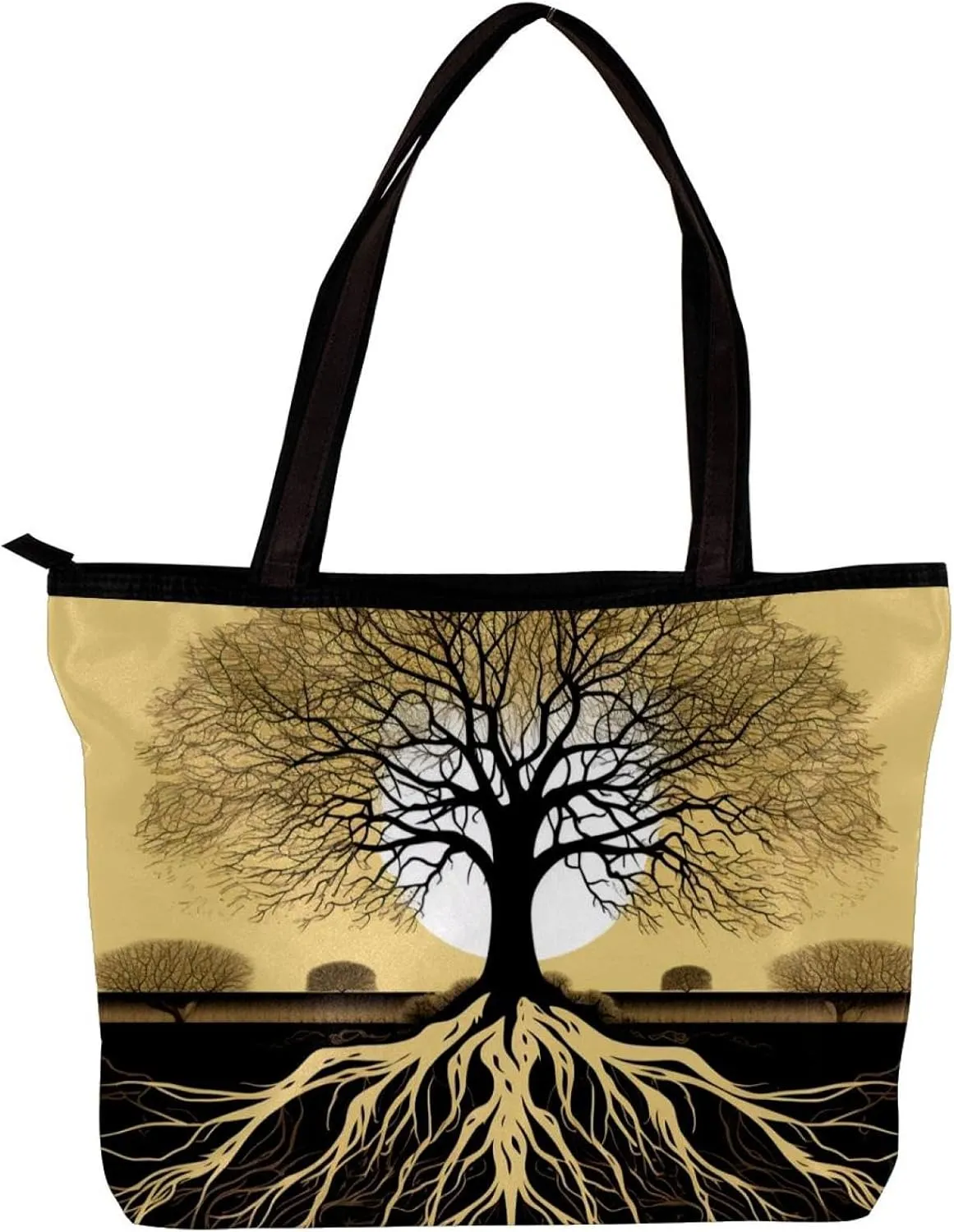 The Tote Bag For Women,Purses For Women,Handbags For Women,African Grassland Tree Root Handbags