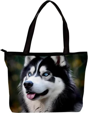 The Tote Bag For Women,Purses For Women,Handbags For Women,Alaskan Dog Funny Tongue Handbags