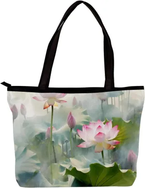 The Tote Bag For Women,Purses For Women,Handbags For Women,Amazing Lotus Pond Handbags