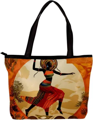 The Tote Bag For Women,Purses For Women,Handbags For Women,Autumn Harvest African Girl Handbags