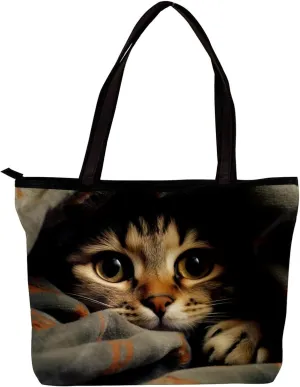The Tote Bag For Women,Purses For Women,Handbags For Women,Bed Cute Cat Handbags