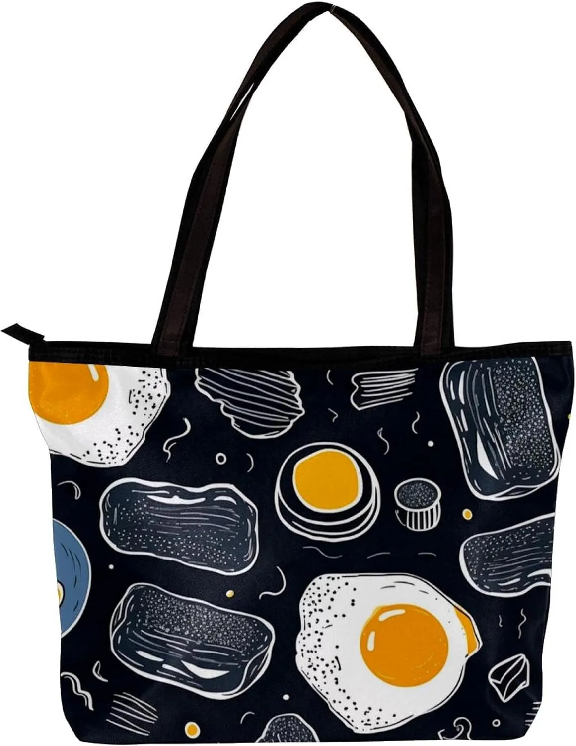 The Tote Bag For Women,Purses For Women,Handbags For Women,Breakfast Coffee Fried Egg Handbags