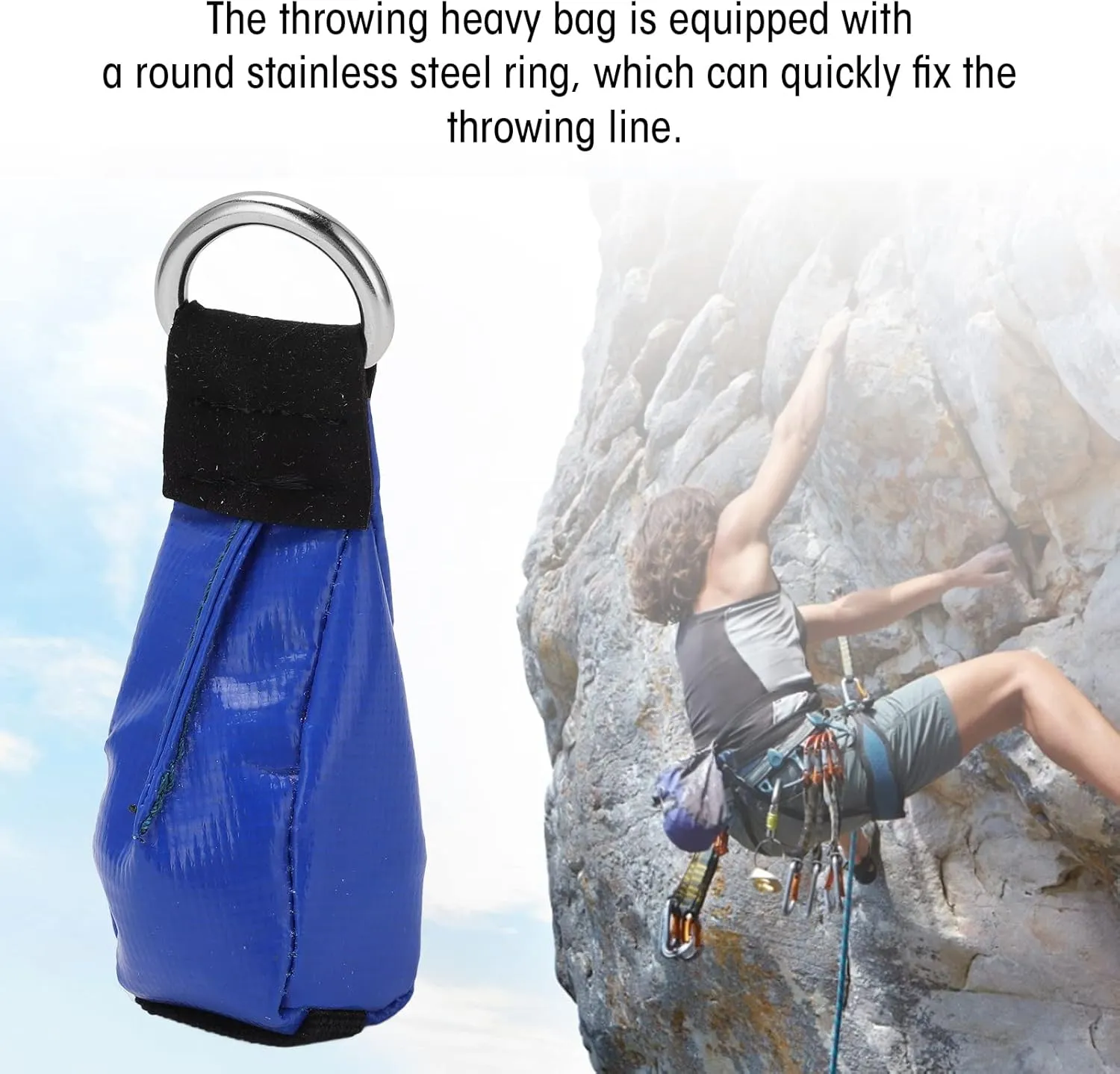 Throw Weight Throw Bag, Nylon Throw Weight Bag, Throwing Rope Sandbag, Suitable for Tree Climbing, Rock Climbing, Caving, Etc
