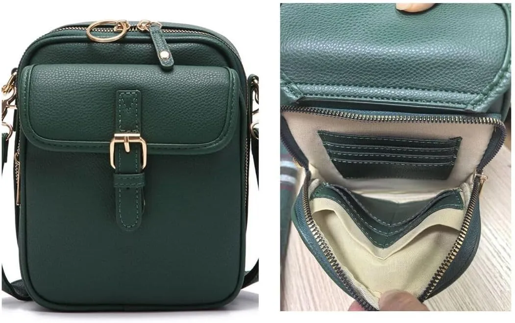 Tojoyride Crossbody Bag for Women Anti Theft Leather Mini Messenger Bag