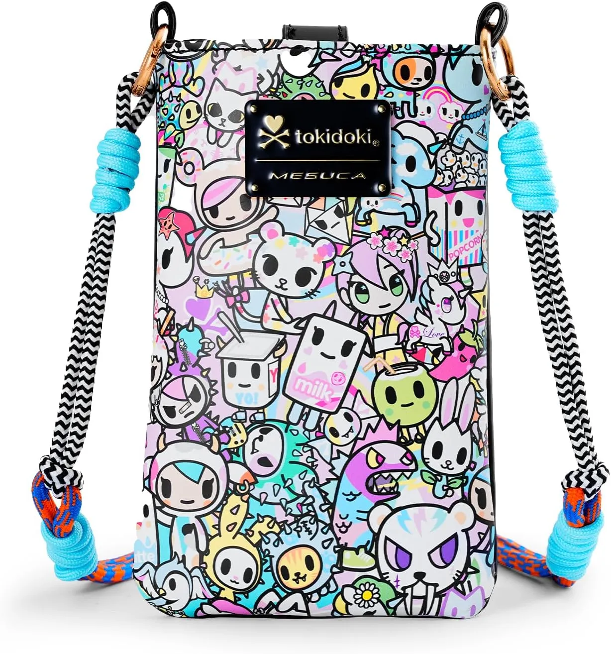 Tokidoki Unicorno Small Crossbody Purse for Women,Mini Soft Leather Cellphone Bags Kawaii Wallet with Crossbody Strap