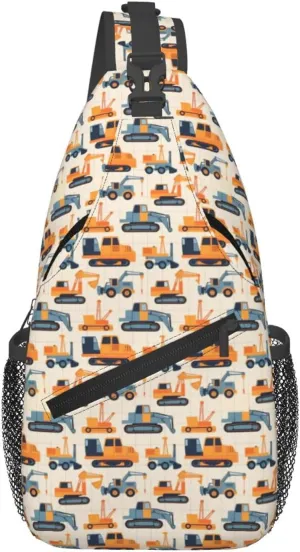 Topical Flowers Palm Leaves Crossbody Bag Adjustable Sling Bag Casual Chest Bags Travel Shoulder Backpack