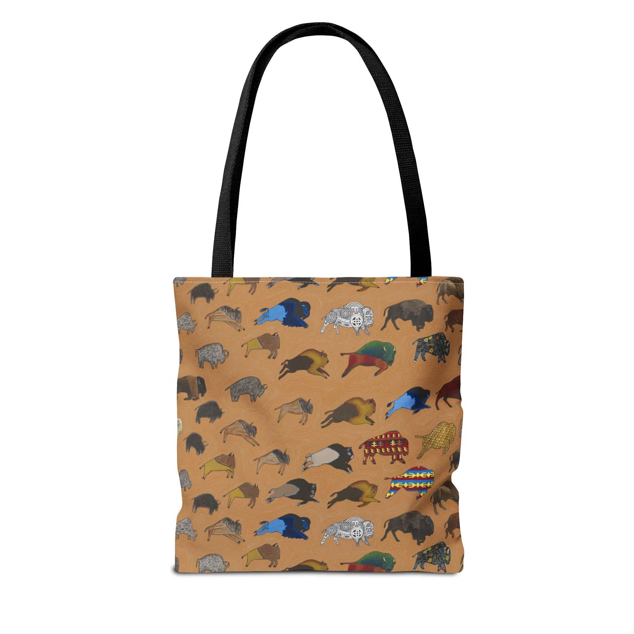 Tote Bag, Brown, Bison Transition, Buffalo, Native American