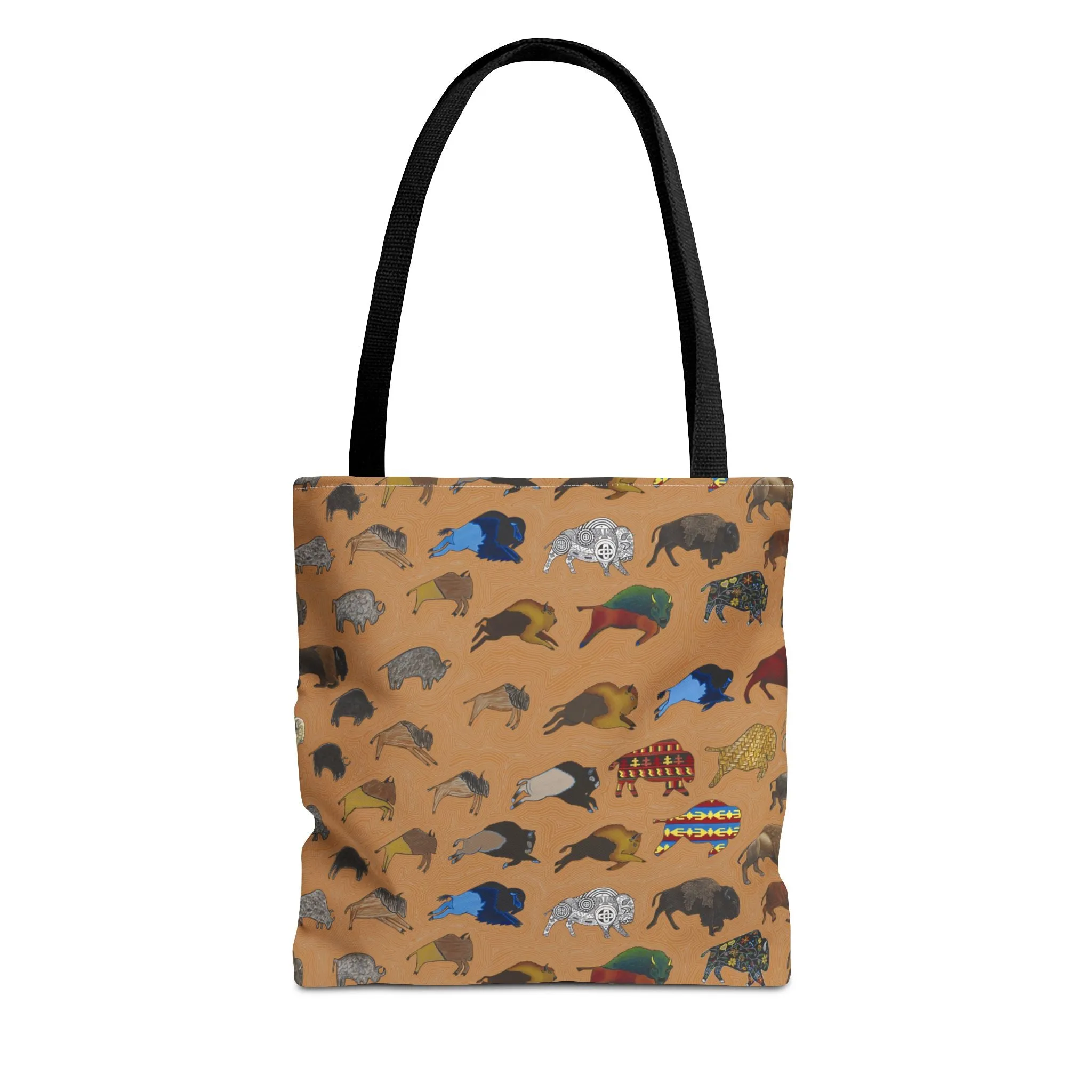 Tote Bag, Brown, Bison Transition, Buffalo, Native American