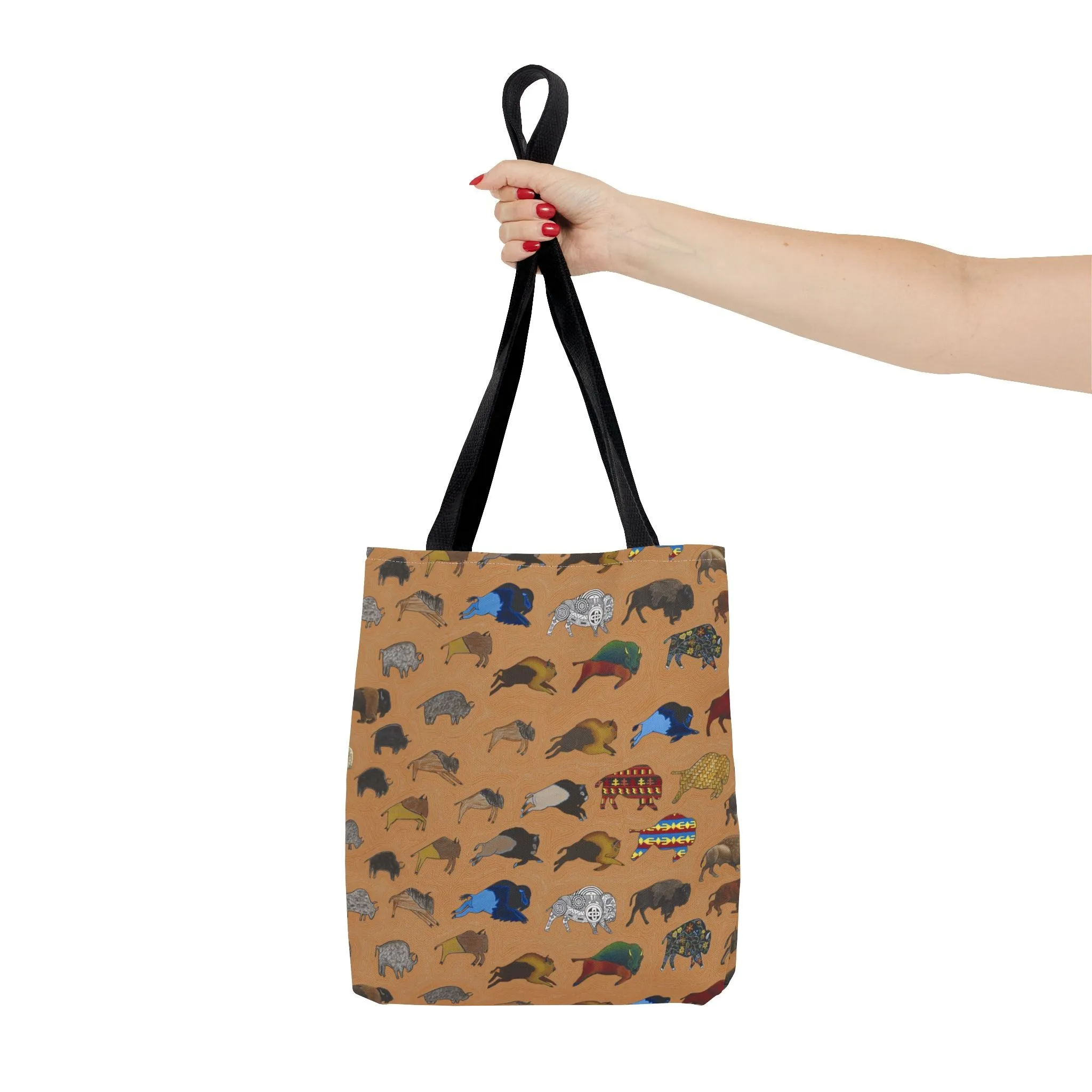 Tote Bag, Brown, Bison Transition, Buffalo, Native American