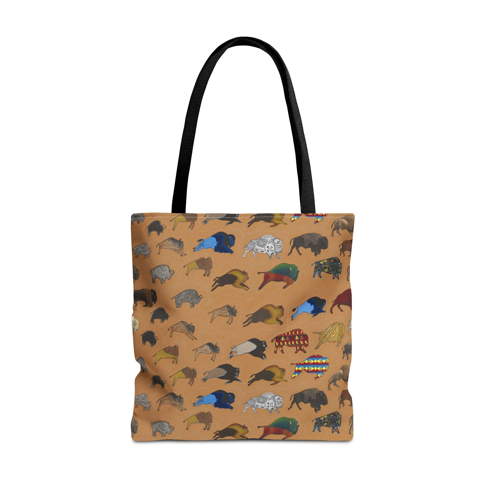 Tote Bag, Brown, Bison Transition, Buffalo, Native American