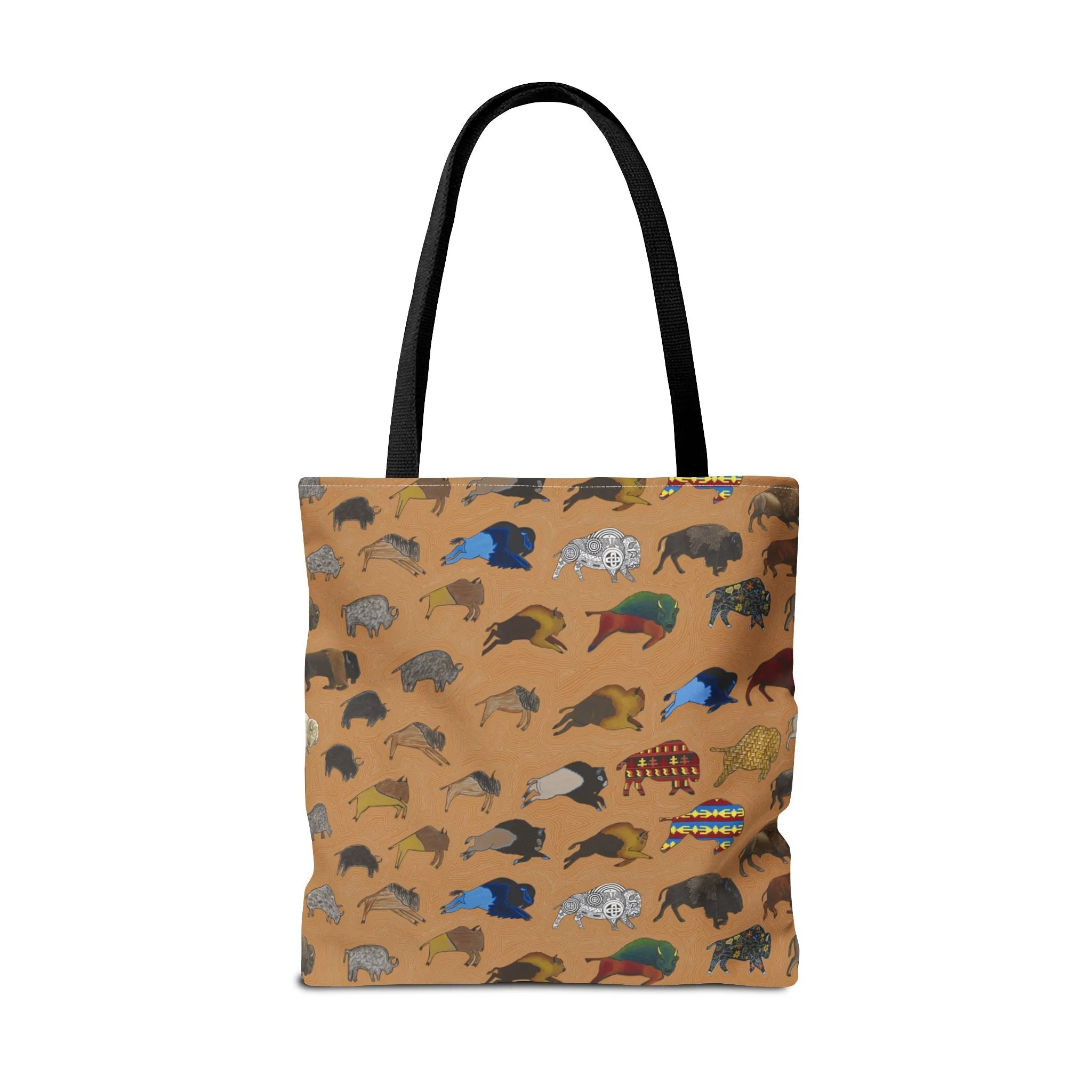 Tote Bag, Brown, Bison Transition, Buffalo, Native American
