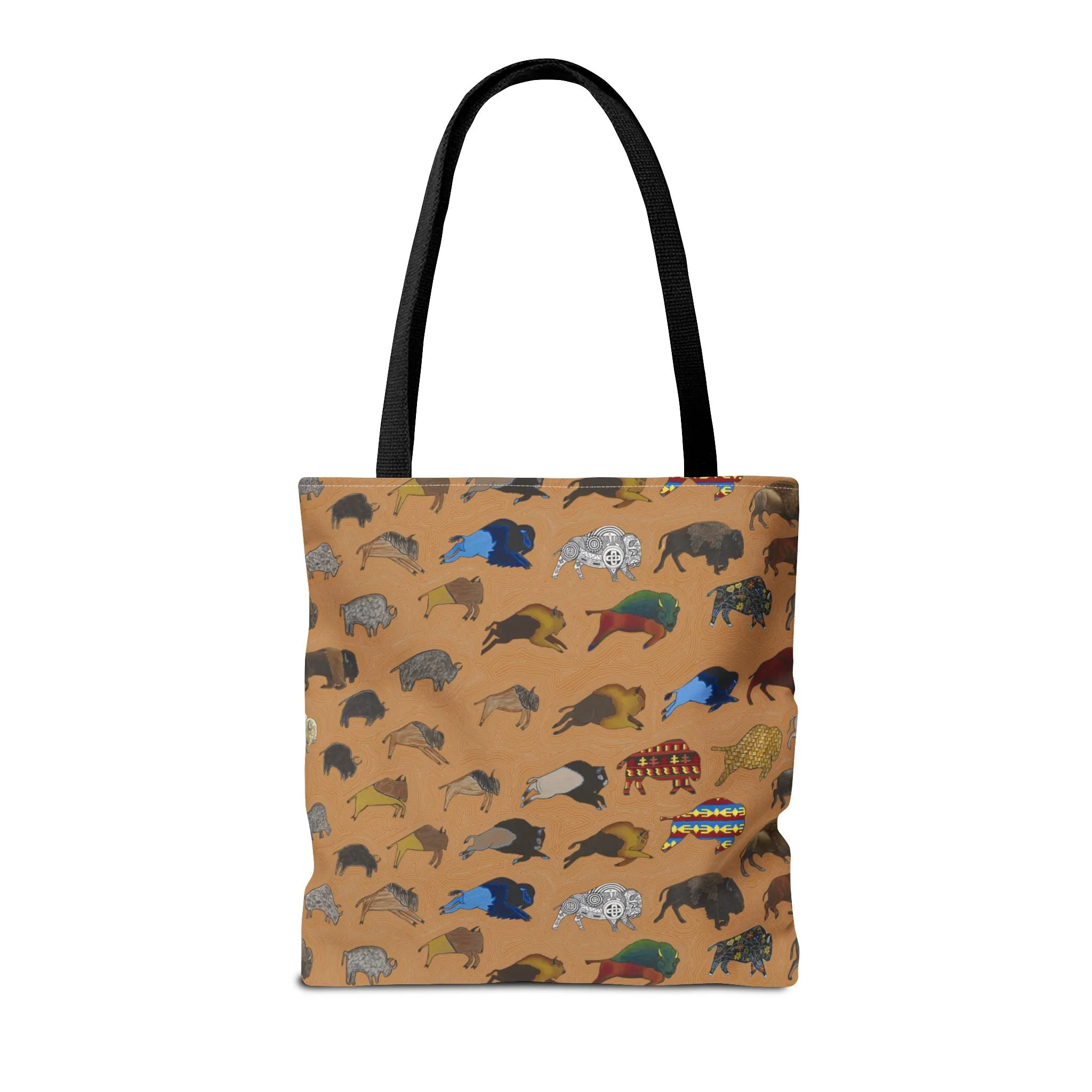 Tote Bag, Brown, Bison Transition, Buffalo, Native American