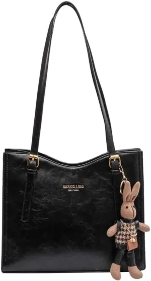 Tote Bag For Women Retro Shoulder Bags Cute Pu Leather Designer Handbags Adjustable Strap Large Capacity Fashion Work