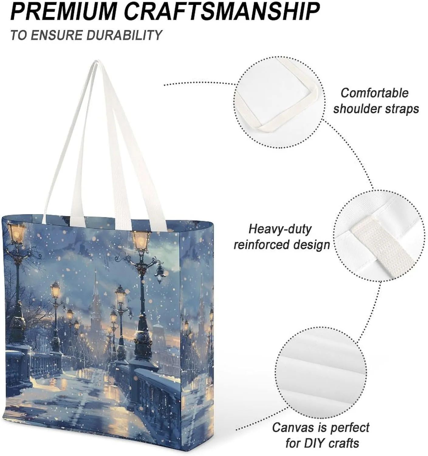 Tote Bag Laptop Handbag Classical Pattern Flowers Grocery Bag Canvas Shoulder Bag Crossbody Bag for Travel