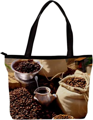 Tote Bags for Women,Womens Handbags,Small Tote Bag,Enjoy Coffee Time