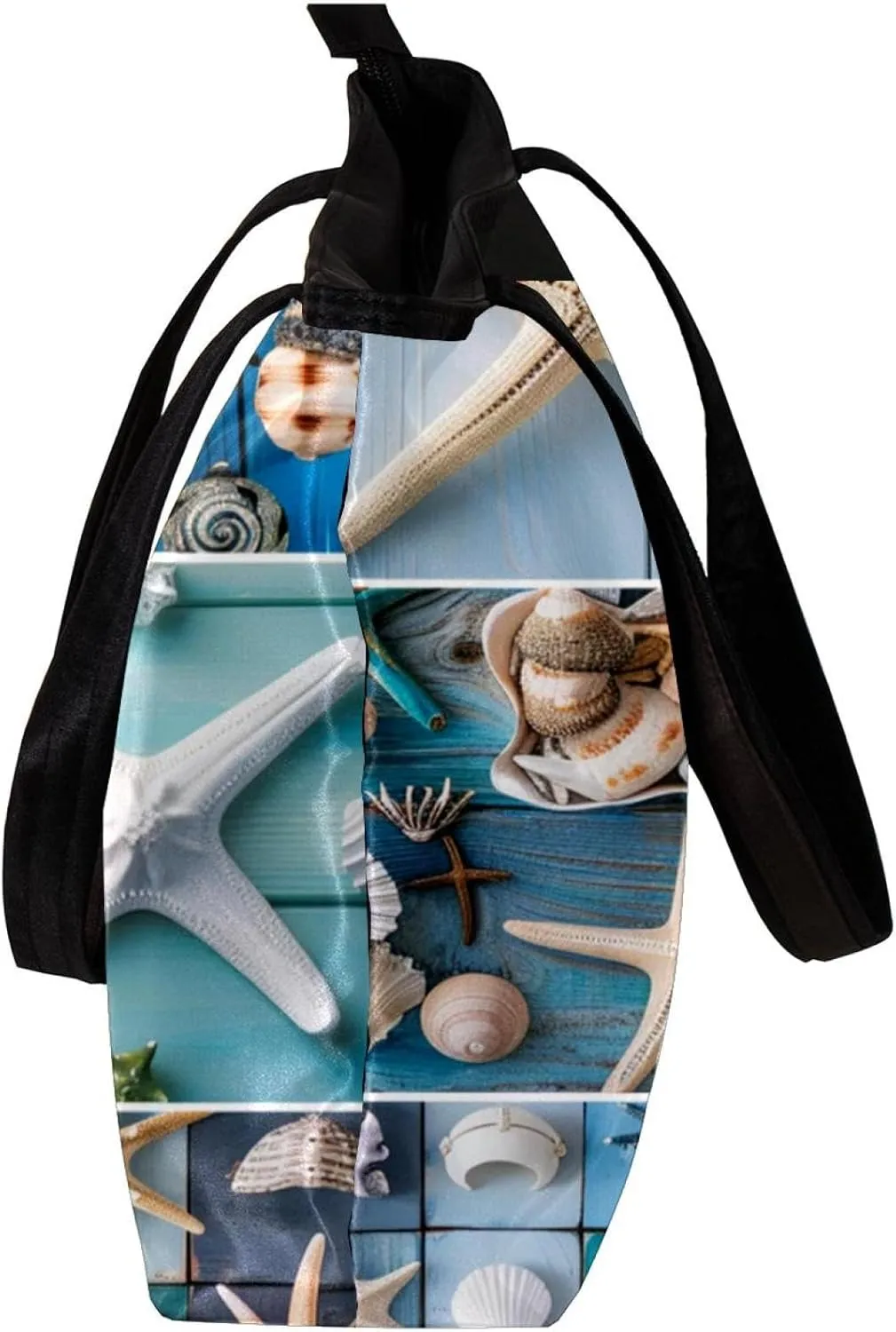 Tote Bags, Large Tote Bags for Women, Tote Bag with Zipper, Summer Nautical Anchor Starfish, Tote Bags Women