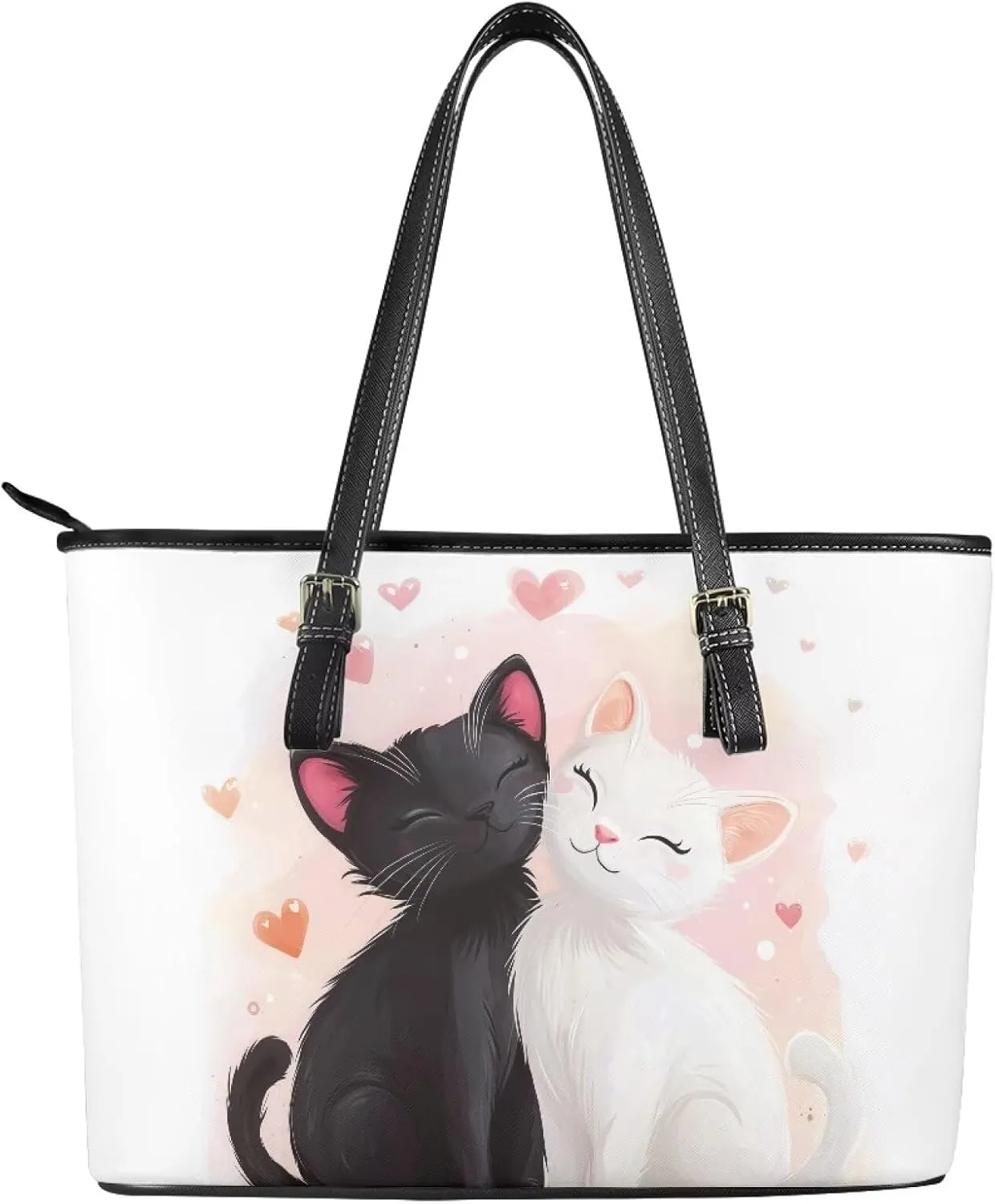 Tote Purse Bags Lightweight Oversized Womens PU Leather Top Handle Satchel Handbags with Zipper Pockets