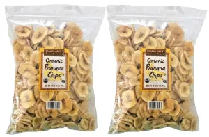 Trader Joe's Organic Banana Chips 16 oz (Pack of 2)