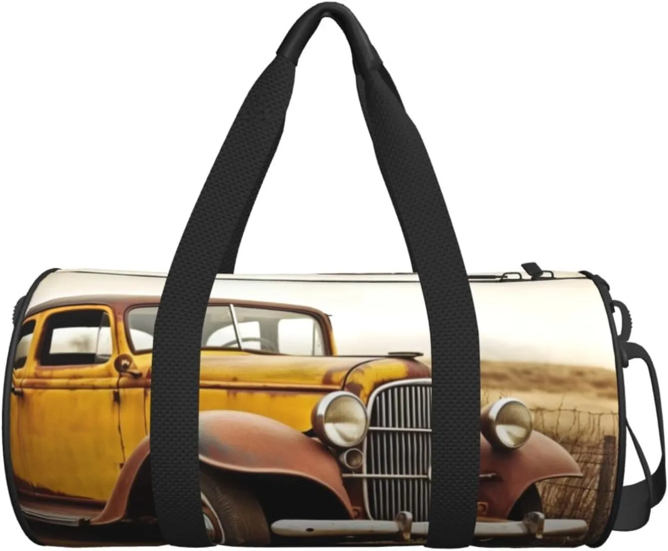 Travel Bag For Women,Antique Car Print Personal Item Duffle Bags,Weekend Travel Duffel Tote Bag,Travel Sport Gym Bag For Men,Airplane Travel Essentials For Flying