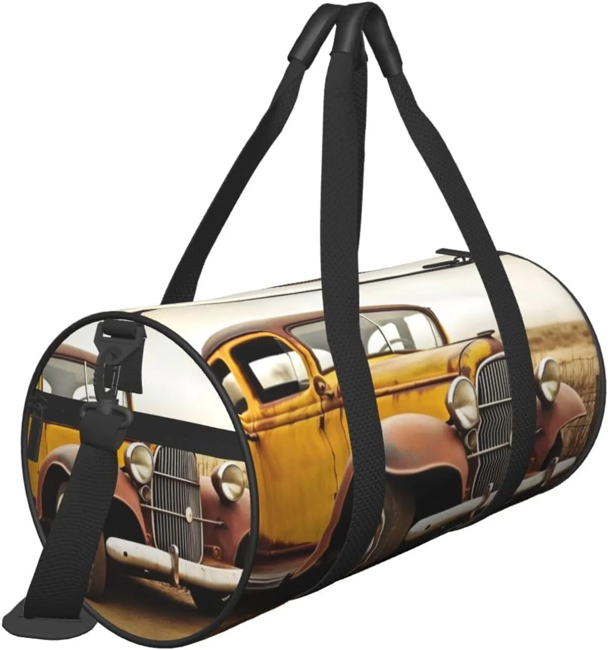 Travel Bag For Women,Antique Car Print Personal Item Duffle Bags,Weekend Travel Duffel Tote Bag,Travel Sport Gym Bag For Men,Airplane Travel Essentials For Flying
