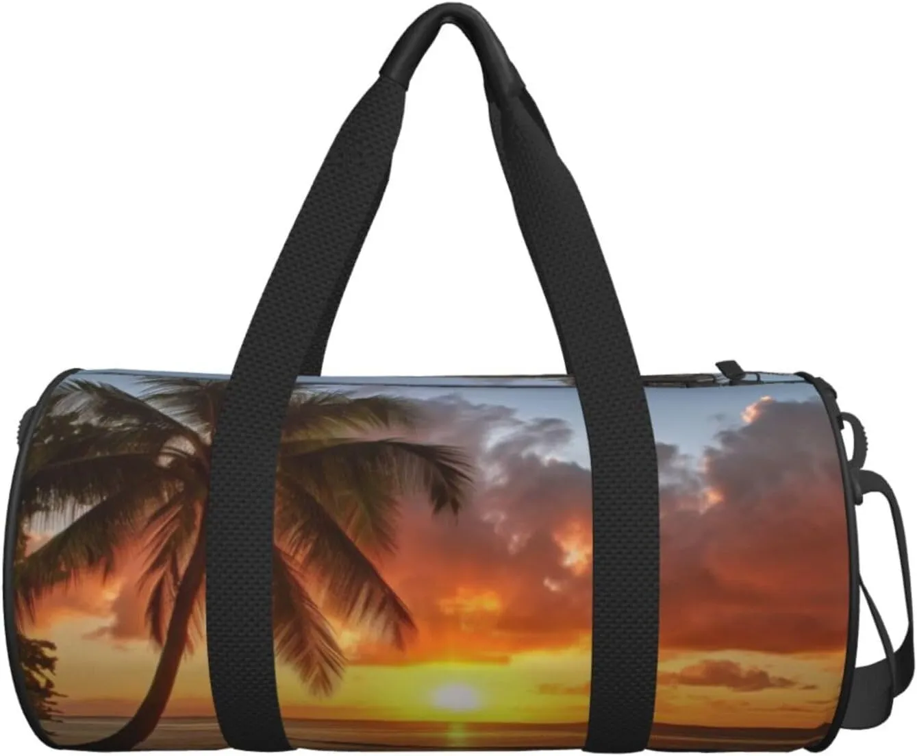 Travel Bag For Women,Sunset Hawaiian Palm Tree Print Personal Item Duffle Bags,Weekend Travel Duffel Tote Bag,Travel Sport Gym Bag For Men,Airplane Travel Essentials For Flying