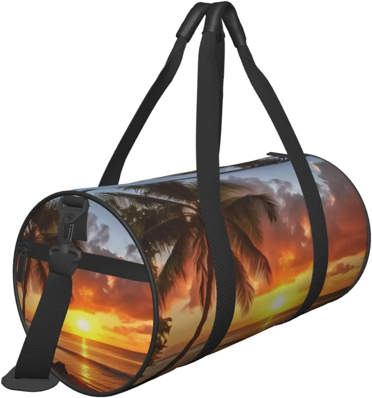 Travel Bag For Women,Sunset Hawaiian Palm Tree Print Personal Item Duffle Bags,Weekend Travel Duffel Tote Bag,Travel Sport Gym Bag For Men,Airplane Travel Essentials For Flying