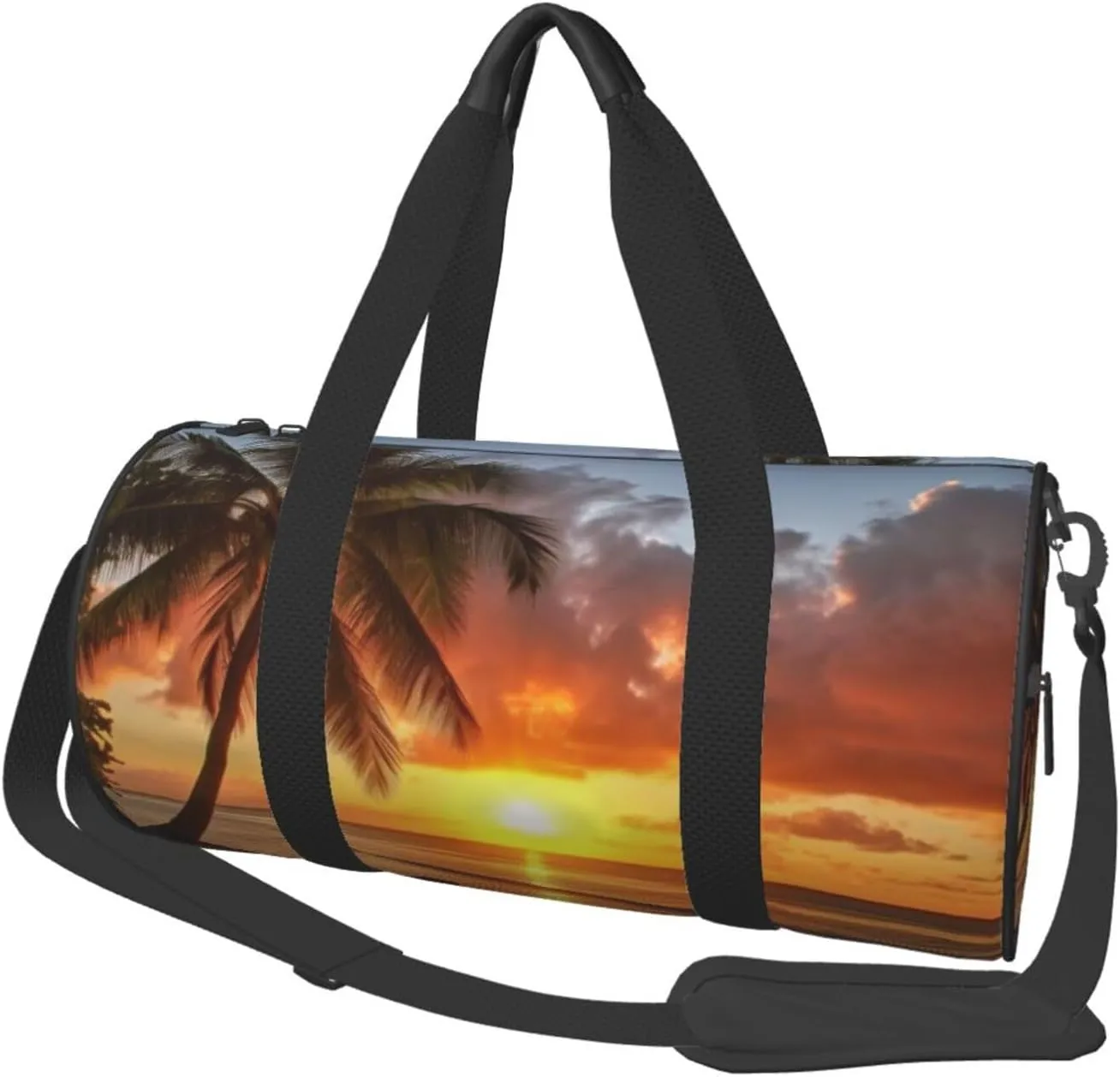 Travel Bag For Women,Sunset Hawaiian Palm Tree Print Personal Item Duffle Bags,Weekend Travel Duffel Tote Bag,Travel Sport Gym Bag For Men,Airplane Travel Essentials For Flying