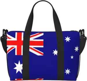 Travel Duffle Bag Weekender Bag Carry On Tote Bag Sport Gym Bag for Women Men Australian flag Print