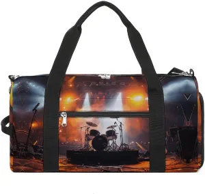Travel Gym Duffle Bag, Rock Concert Stage Print Duffle Bags,womens Mens Gym Bag,gym Bags,gym Bag with Shoe Compartment